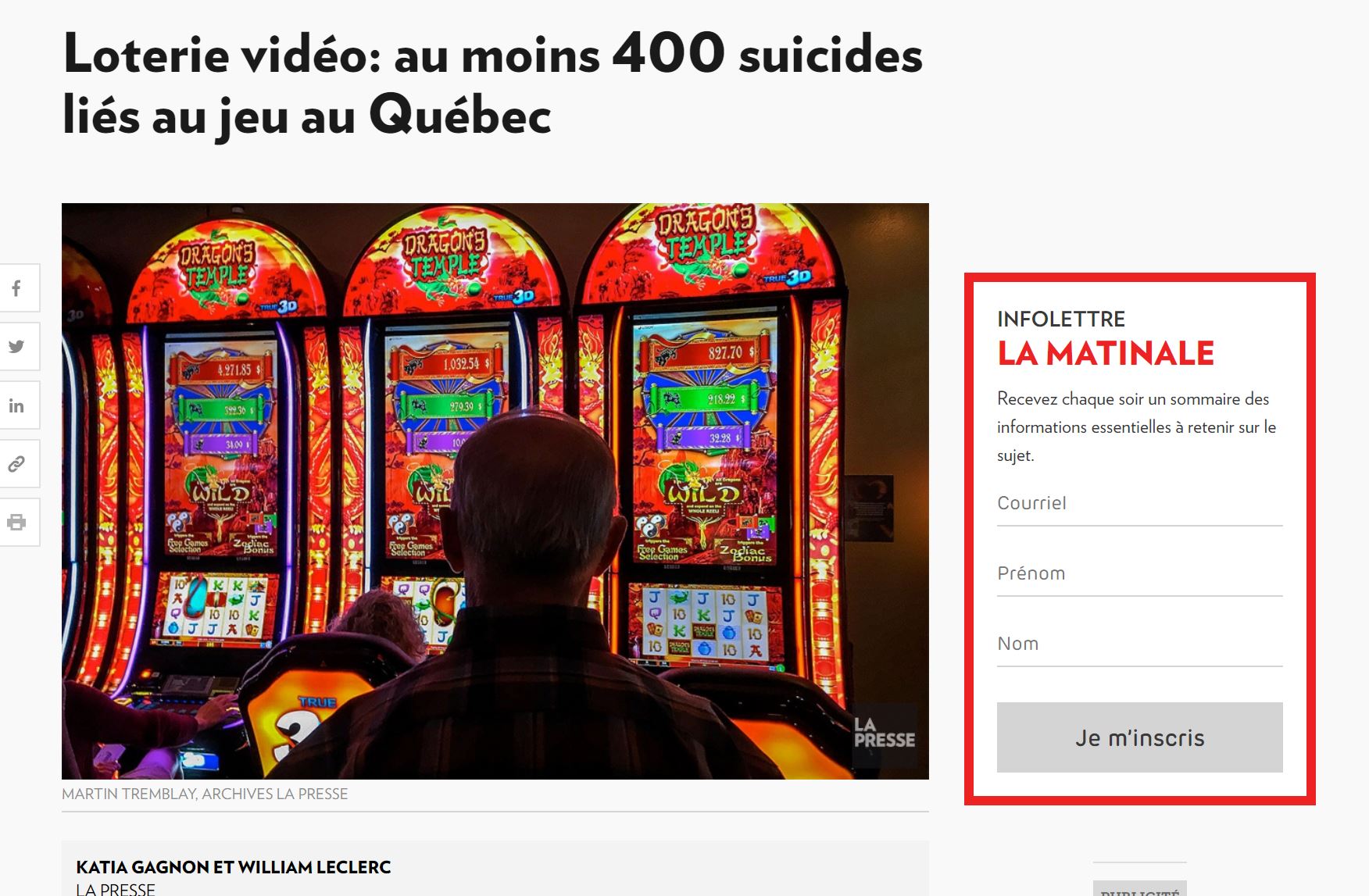 Les dangers du Casino